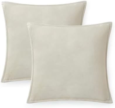 UGG Coco 2-Pack Decorative Pillows - Soft & Plush Throw Pillow Inserts with Throw Pillow Covers - Perfect for Sofa, Bed, Living Room Decor or Home Decor, 20" x 20", Ivory Shoreline