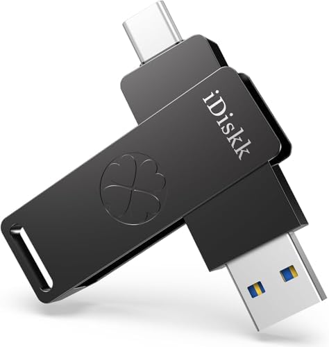 iDiskk USB C Flash Drive 2TB Speed up to 1000MB/s Memory Stick, Portable External Solid State SSD Thumb Drive for iPhone 17/16/15 USB C iPad, MacBook,Laptops,Android Phone and PC