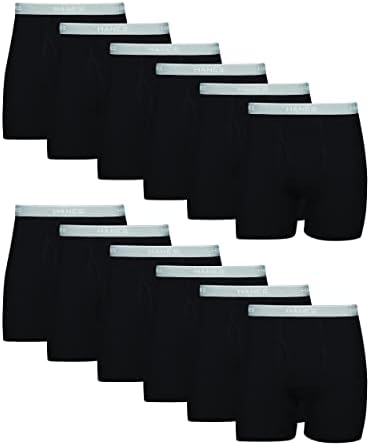 Hanes mens Underwear Boxer Briefs Pack, Cool & Breathable Cotton Moisture-wicking Underwear for Men, No Ride Up