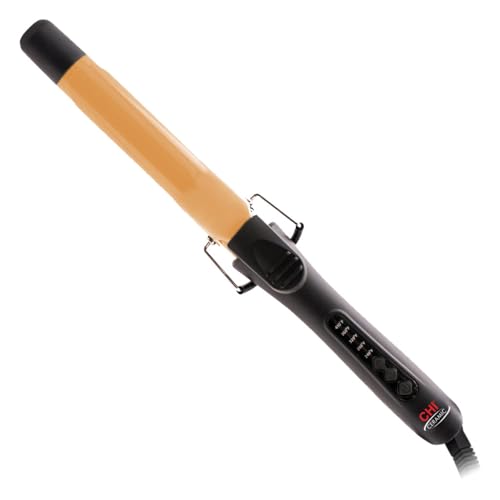 CHI Tourmaline Ceramic Curling Iron, Adjustable Temperature, Professional Tourmaline Hair Curler with Auto Shut-Off for Smooth, Frizz-Free Curls & Waves, 1″ Barrel