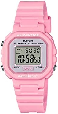 Casio LA20WH Series | Women's Digital Watch | Water Resistant | LED Light | Auto Calendar | Date Display | 1/100 SEC Stopwatch | Regular Time Keeping (HR, Min, SEC, PM, Date, Day) | 5 Yr Batt
