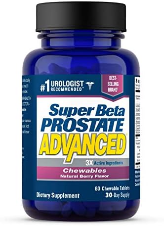 SUPER BETA PROSTATE Advanced Chewables - Prostate Support Supplement for Men's Health (60 Chews, 1-Bottle)