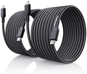 Anker USB C to USB C Cable (2Pack, 10FT),240W Type-C Fast Charging Cord for iPhone 17/16 Series,MacBook Pro 2020,iPad Air 4 and More (Black)
