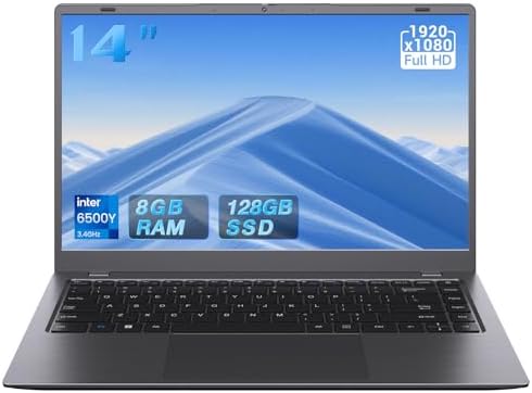 Laptop Computer, Pentium Gold up to 3.4GHz (Beats Pentium, Celeron), Type-C PD, HDMI, USB 3.2, TF Card Slot, 14" FHD IPS, 8GB RAM, 128GB SSD, Up to 2TB, Laptop for Student, Business, Office