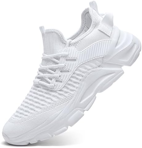Men's Slip on Walking Shoes Tennis Running Sneakers Lightweight Breathable Casual Soft Sole Comfort Work Gym Trainers