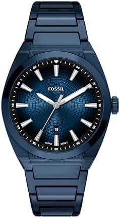 Fossil Everett Three-Hand Navy Stainless Steel Men's Watch