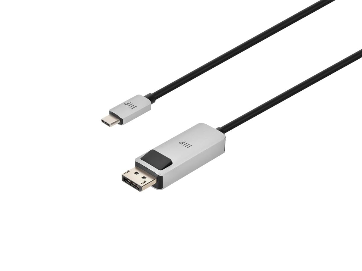 Monoprice USB-C to DisplayPort 1.4 Active Cable - 8K60 4K120 Retimer IC HDR Locking Connector 3ft Black