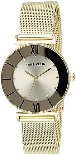 Anne Klein Women's Glitter Accented Mesh Bracelet Watch