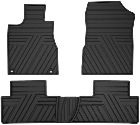 Floor Mats for Honda CR-V 2016 2015 2014 2013 2012 EX & LX & SE (Not Fit EX-L & Touring), Custom Fit All Weather Protection TPE Floor Liner,1st & 2nd Row, Black