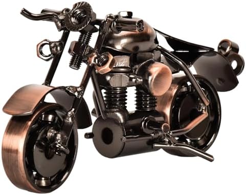 Metal Motorcycle Model - Collectible Moto Decor, Ideal Motorcycle Gifts for Men, Handcrafted Metal Replica for Study/Office/Living Room Decoration