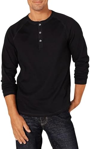 Amazon Essentials Men's Long-Sleeve Henley Shirt