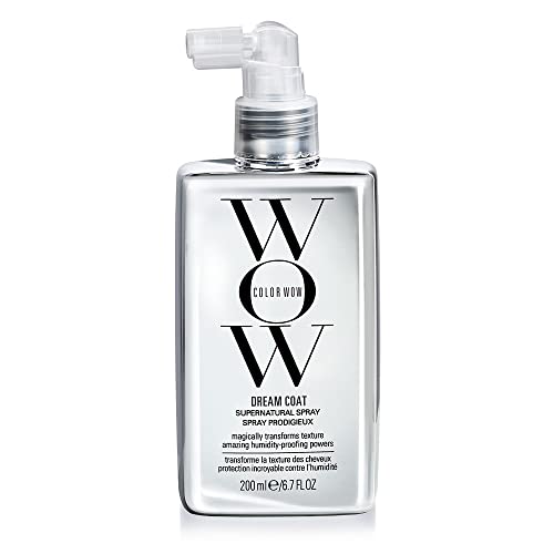 COLOR WOW Dream Coat Anti-Humidity Treatment Spray – Anti-Frizz Hair Smoothing Spray with Built-in Heat Protectant, Award-Winning Leave In Treatment for Glassy Smooth, Shiny Styles up to 3-4 Washes