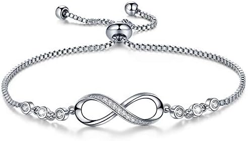 Desimtion Gifts for Women Mom, Infinity Love Bracelets for Women, Valentines Day Birthday Jewelry Gifts for Her Girls Girlfriend Mom Wife from Daughter Son