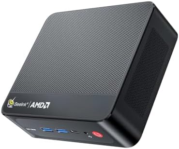 Beelink SER5 Mini PC, AMD Ryzen 5 5500U(up to 4.0GHz) 6C/12T, Mini Computer 32GB DDR4 RAM 500GB NVMe SSD, Mini Desktop Computer 4K@60Hz Dual Display HDMI&DP WiFi6/BT5.2/WOL/HTPC/W-11 Pro