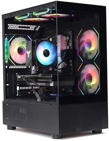 MXZ Intel Core i7 12700F 5.2GHz,GeForce RTX 4070, Gaming PC,16G DDR4, M.2 SSD 1T, B760, 6RGB Fans,Windows 11 Pro, Gamer Desktop Computer(I7 12700F| RTX 4070)