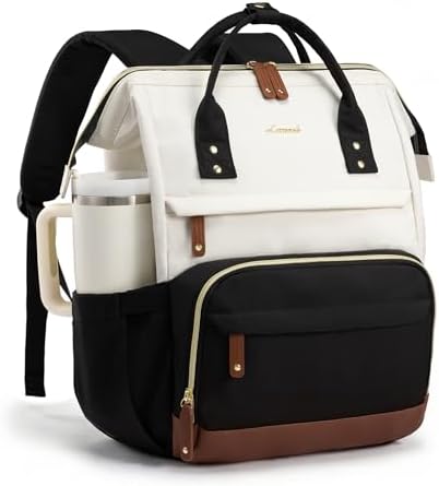 LOVEVOOK Laptop Backpack for Women, 15.6 Inch Work Business Backpacks Purse With Large Capacity, Waterproof Nurse Bag College Bookbag for School, Waterproof Casual Daypack for Travel