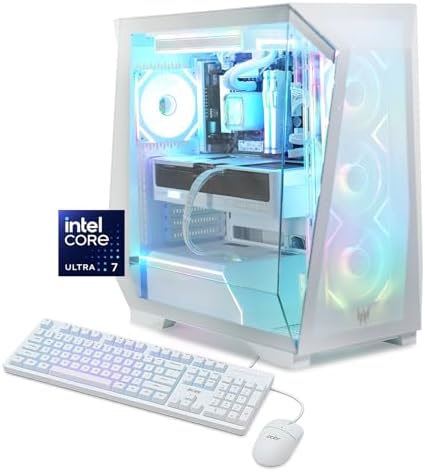 Acer Predator Orion 6000 Gaming Desktop | Intel Core Ultra 7 Processor 265KF | NVIDIA GeForce RTX 5070 Ti (1406 AI Tops) | 32GB DDR5 | 1TB Gen 4 SSD | Wi-Fi 7 | Windows 11 Home | PO6-605-UR15W