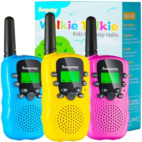 Walkie Talkies for Kids, Walkie Talkie Toys for Girls Boys, Outdoor Toys/Outside Games for Kids Age 4-8-12, Birthday Gifts for 4 5 6 7 8 9 10 Year Old Kids Girl Boys