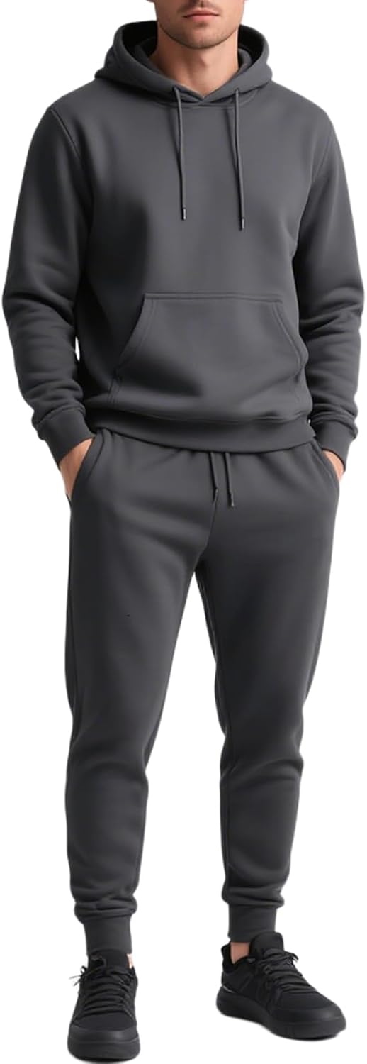 LUYIJIESHENG Men's Tracksuits 2 Piece Hoodie and Sweatpants Set Fleece Sweatsuits Casual Athletic Jogging Suit for Men