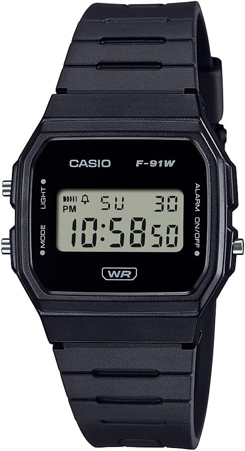 Casio F91W Series | Digital Watch | Water Resistant | LED Light | 1\/100 SEC Stopwatch | Regular Time Keeping (HR, Min, SEC, PM, Date, Day) | Daily Alarm | Lightweight | 7 Year Battery