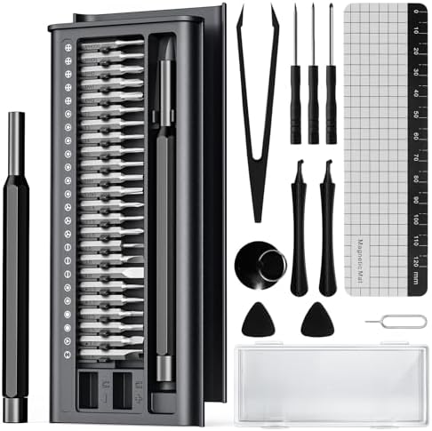 38-in-1 Precision Screwdriver Set, Mini Professional Tiny Repair Tool Kit for Phone, Computer, Watch, Laptop, PS5, Xbox,Switch,Macbook, Ring Doorbell, Eyeglass, Electronic, Gifts Gadgets for Men