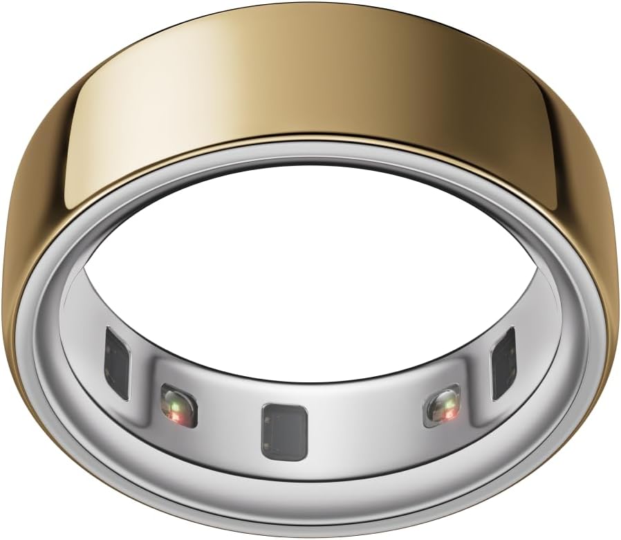 Oura Ring 4 - Gold - Size 8 - Sleep, Activity, Women\u2019s Health, AI Advisor, Up to 8 Days of Battery Life, Size Before You Buy, Android &amp; iOS Compatible