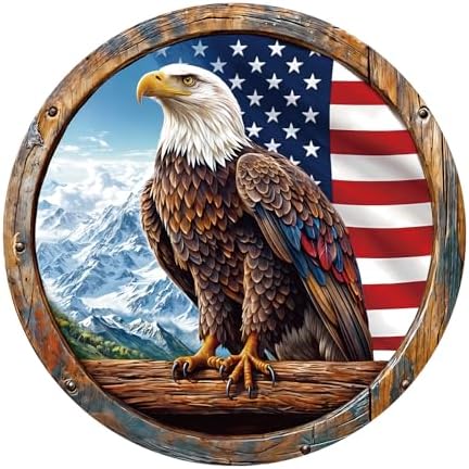 1000 Piece Puzzle for Adult, Bald Eagle Jigsaw Puzzle 1000 Pieces, Impossible Challenging Fun Puzzle for Adult, Round 26.6 x 26.6 Inch Unique Difficulty Puzzle for Birthday Gift