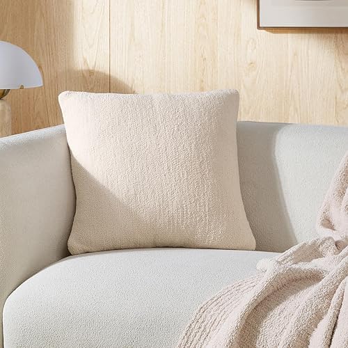 Sunday Citizen Snug Throw Pillow – Soft Memory Foam Decorative Pillow, Plush Snug Fabric Cover, Cozy Sofa & Bed Pillow, Washable Cover, Luxury Throw Pillow (Biscotti)