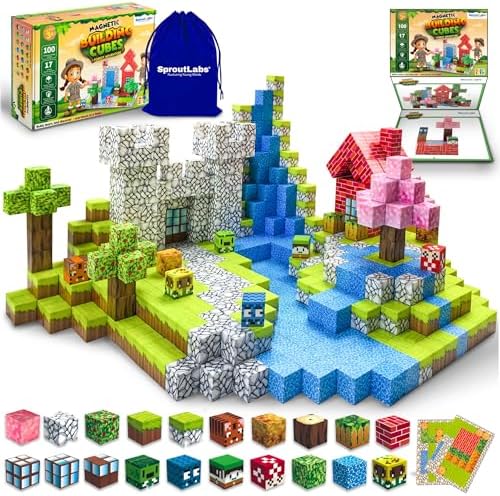 Magnetic Blocks, Magnetic Building Blocks for Kids, Building Blocks for Girls and Boys, Building Toys, Toddler Toys, Building Game Sensory Kids Ages 4 5 6 7 8 9, 100 Pcs
