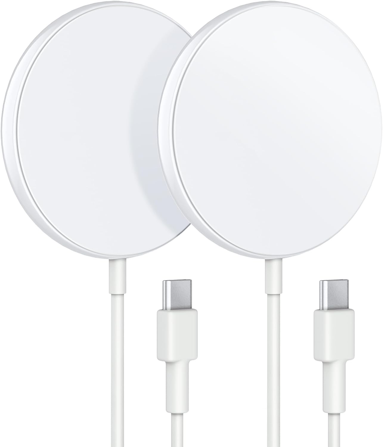 COKOEYE Magnetic Wireless Charger 2-Pack for iPhone Wireless Charger Pad, Max Fast for Magsafe Phone Adapter for iPhone 16\/16 Plus\/16 Pro\/16 Pro Max\/15\/15 Pro\/15 Plus\/ 14\/13 Series\/AirPods Pr