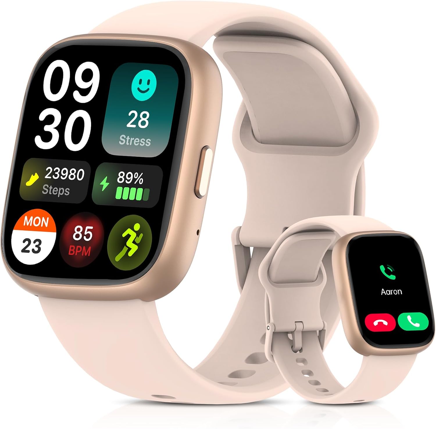 EchoByte 2026 Upgraded Smart Watch Alexa Built-in【1.83" HD Touchscreen】【BT5.3 Call, 100+ Sports Modes &amp; IP68 Waterproof】 Fitness Tracker 24\/7 Heart &amp; Sleep Monitor for Android iOS Men Wom