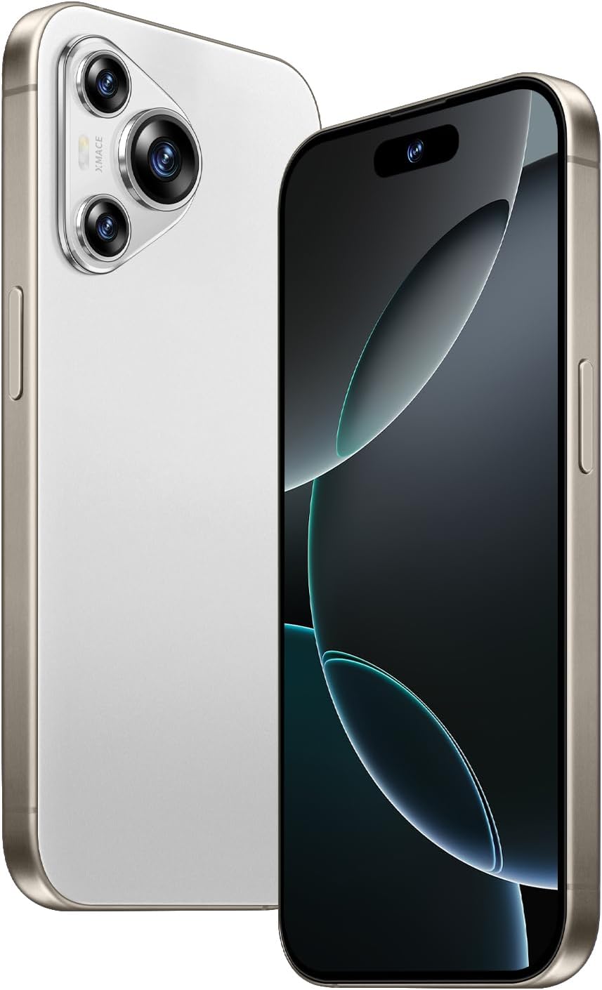 A16 PX Unlocked Phon 8-core Android 13 Phone 8GB+256GB Unlocked Android Phone 108MP+48MP Camera Pixels 6800mAh Battery 7inch HD LCD Screen Cell Phone 5G Dual SIM (White)