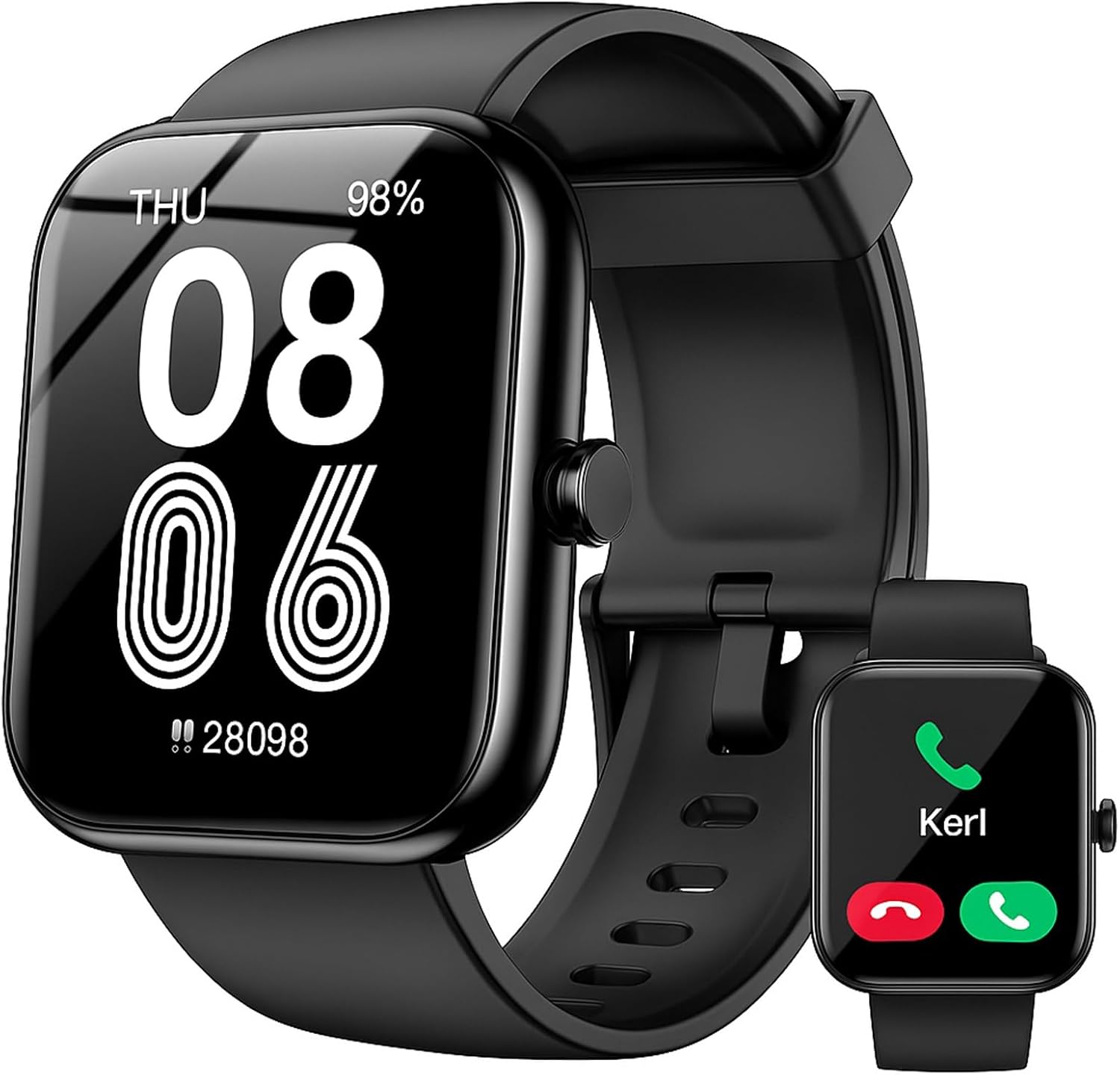 SENBONO Smart Watch with Alexa Built-in, 1.83" HD Touchscreen, Digital Bluetooth Calling, IP68 Waterproof Fitness Tracker, 120+ Sports Modes, 24\/7 Heart Rate\/Sleep Monitor for iPhone Android (Bl