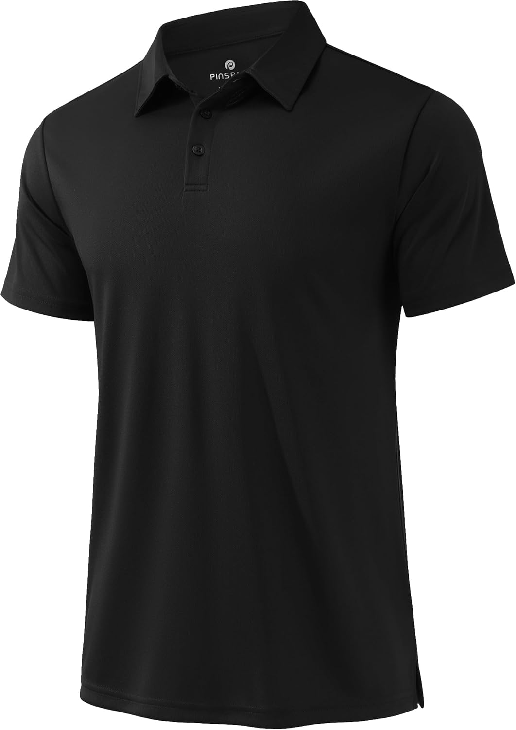 PINSPARK Mens Golf Shirt 3 Buttons Quick Dry Polo Shirts for Men Short Sleeve Casual Stylish Collared Polo Shirts