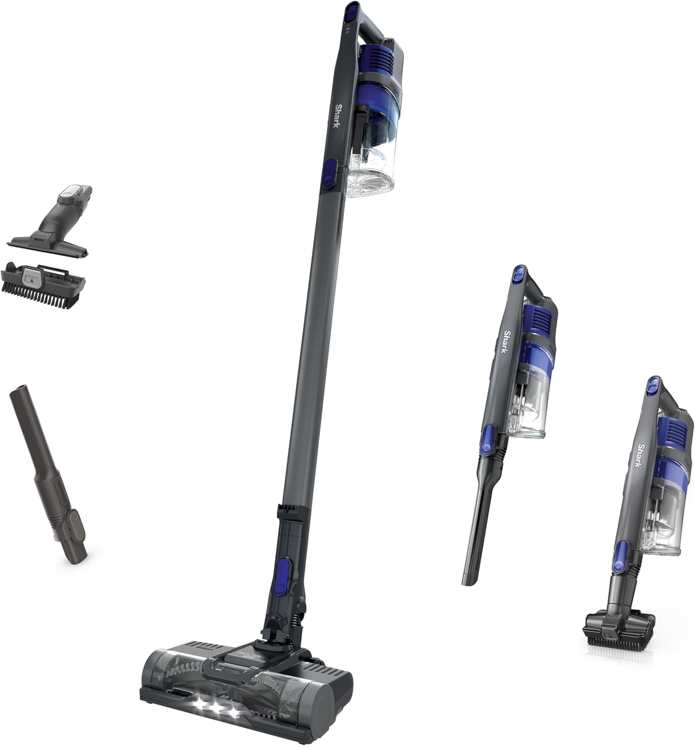 Shark | Pet Cordless Vacuum Cleaner | LED Headlights | Removable Handheld Vacuum for Pet Hair | Crevice Tool &amp; Pet Multi-Tool Included | 40min Runtime | For Carpet &amp; Hard Floors | Grey | IX141