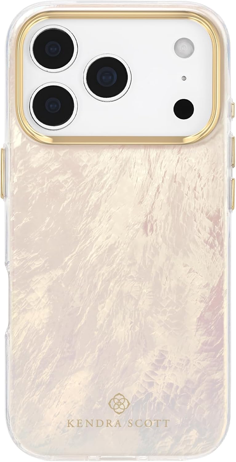 Kendra Scott iPhone 17 Pro Case - Compatible with MagSafe - Designer Phone Case - Cream Pearl