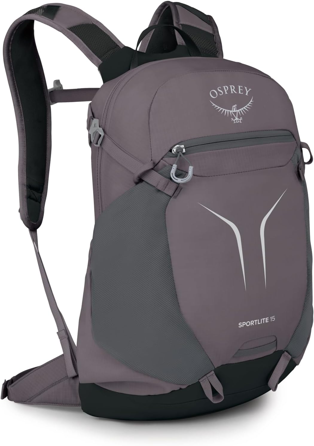Osprey Sportlite 15L Lightweight Hiking Backpack for Men and Women - Everyday Hiking Bag - Travel Daypack, Graphite Purple