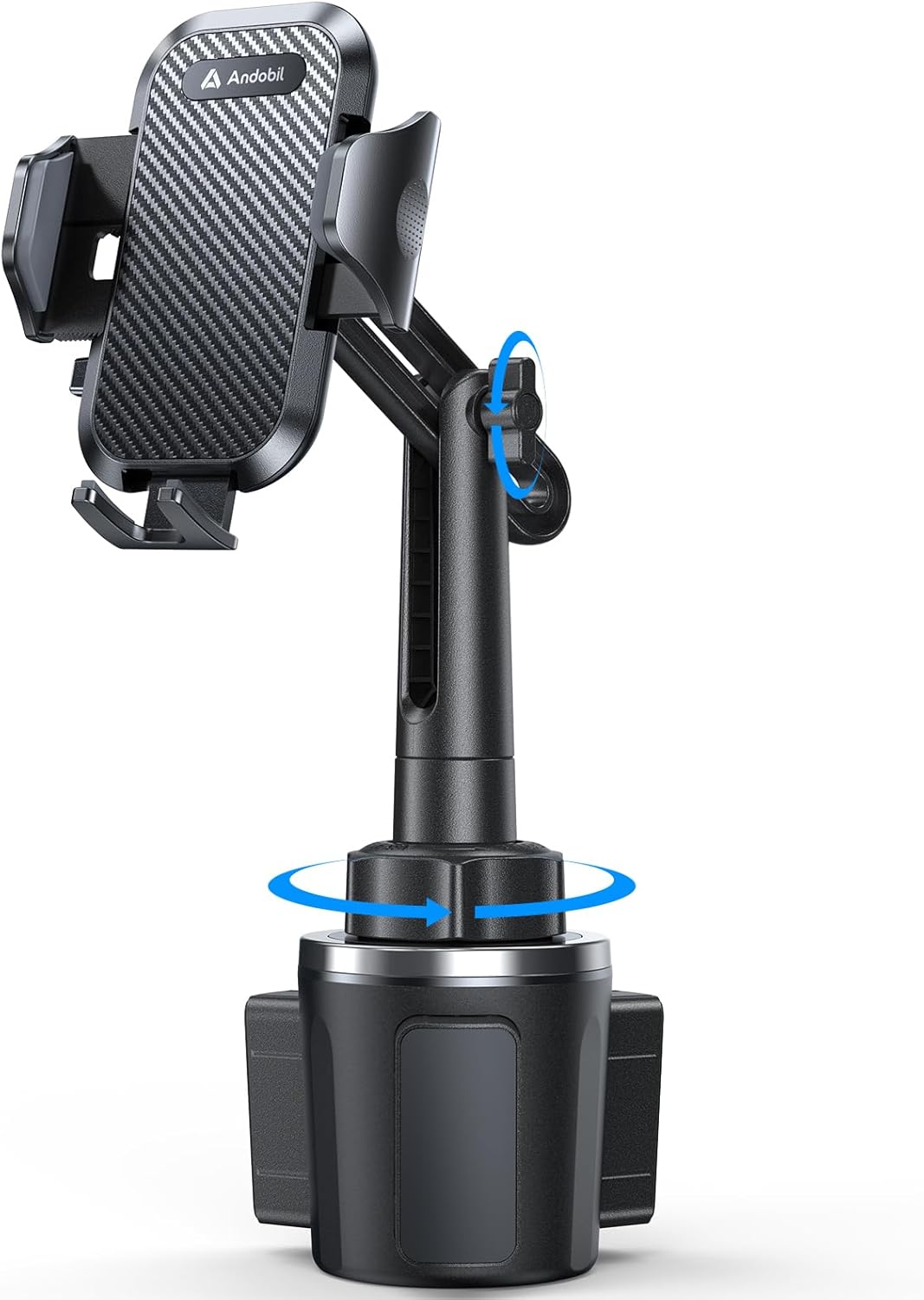 andobil [Upgrade Version Cup Phone Holder for Car Universal Adjustable Long Neck Car Phone Mount Cradle Friendly Compatible with iPhone Samsung Google and All 4.0-7.0 inches Smartphones