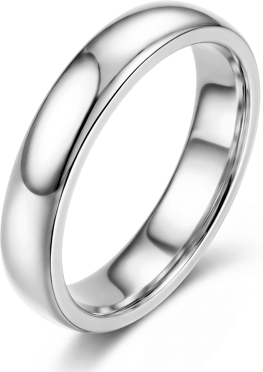 Sanfenly Silver Rings for Women Wedding Bands Rings 2\/4\/6mm Wedding Ring Stainless Steel Lightweight Pinky Ring Non Tarnish Jewelry Comfort Fit Size 6-10