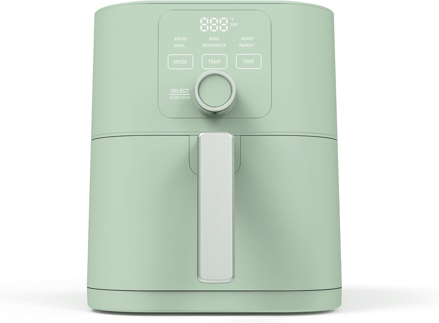 Martha Stewart 6QT Air Fryer, 6-in-1, Bake, Broil, Roast, Air Fry, Dehydrate, Reheat, Ceramic Non-Stick Basket, Crispy Results Fast, 400°F Max Temp, Shake Reminder, Auto Shut-Off, Honeydew Green