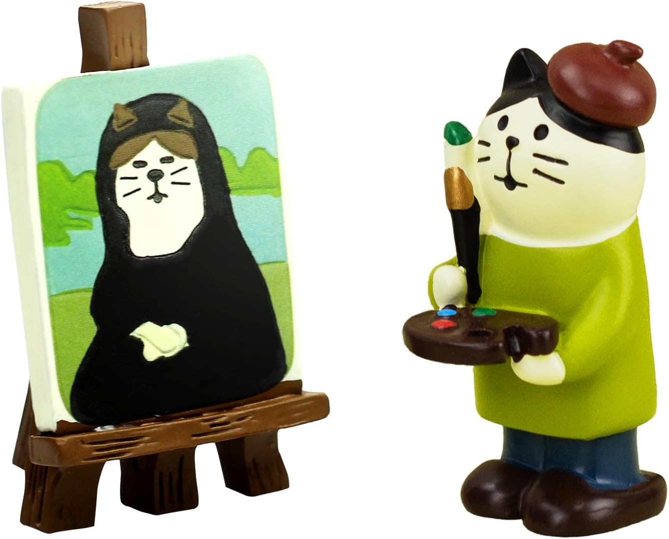 RAQWI Cute Mini Cat Figurine Resin Cat for Office, Home Decoration Perfect Cute Cat Gift for Cat Lovers