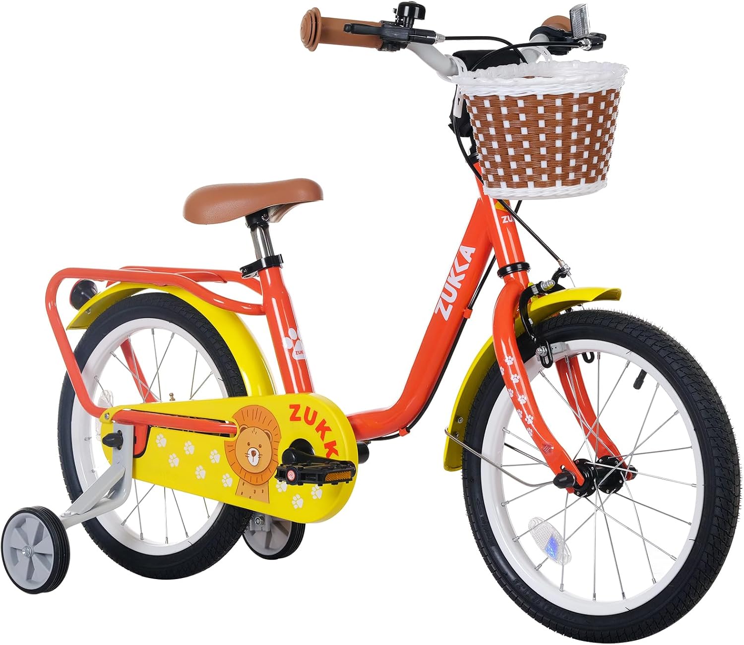 BALINGE 16 Inch Girls\/Boys Bike with Basket &amp; Training Wheels, 4-7 Year Old Bike for Girls\/Boys, Toddler Girl\/Boy Bicycle with Dual Brakes &amp; All-Terrain Tires, Adjustable Seat, Easy Assembl