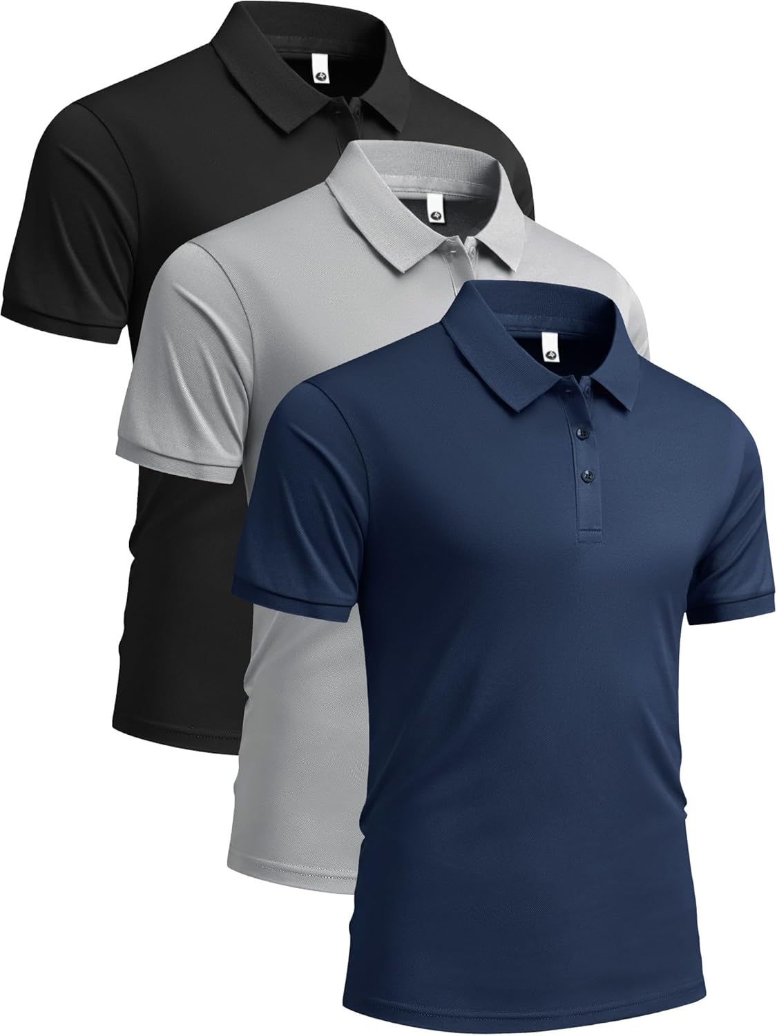 NELEUS Mens Polo Shirt Short Sleeve Quick Dry Shirts Golf Polos Collared Work Shirts for Men