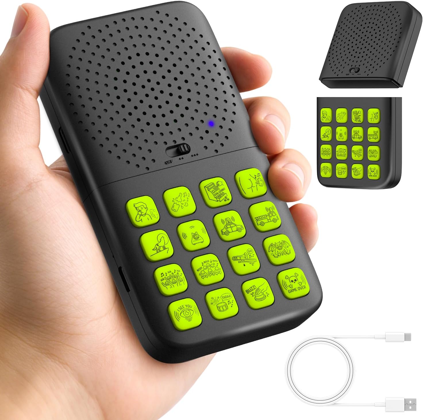 Rechargeable 2-in-1 Separable Magnetic Sound Effects Machine,16 Hilarious Sounds,Volume Adjustment,Prank Gifts Toys for Boys Girls,Remote Fart Machine for 6 7 8 9 10 11 12 13 Year Old Boys Toys Gifts