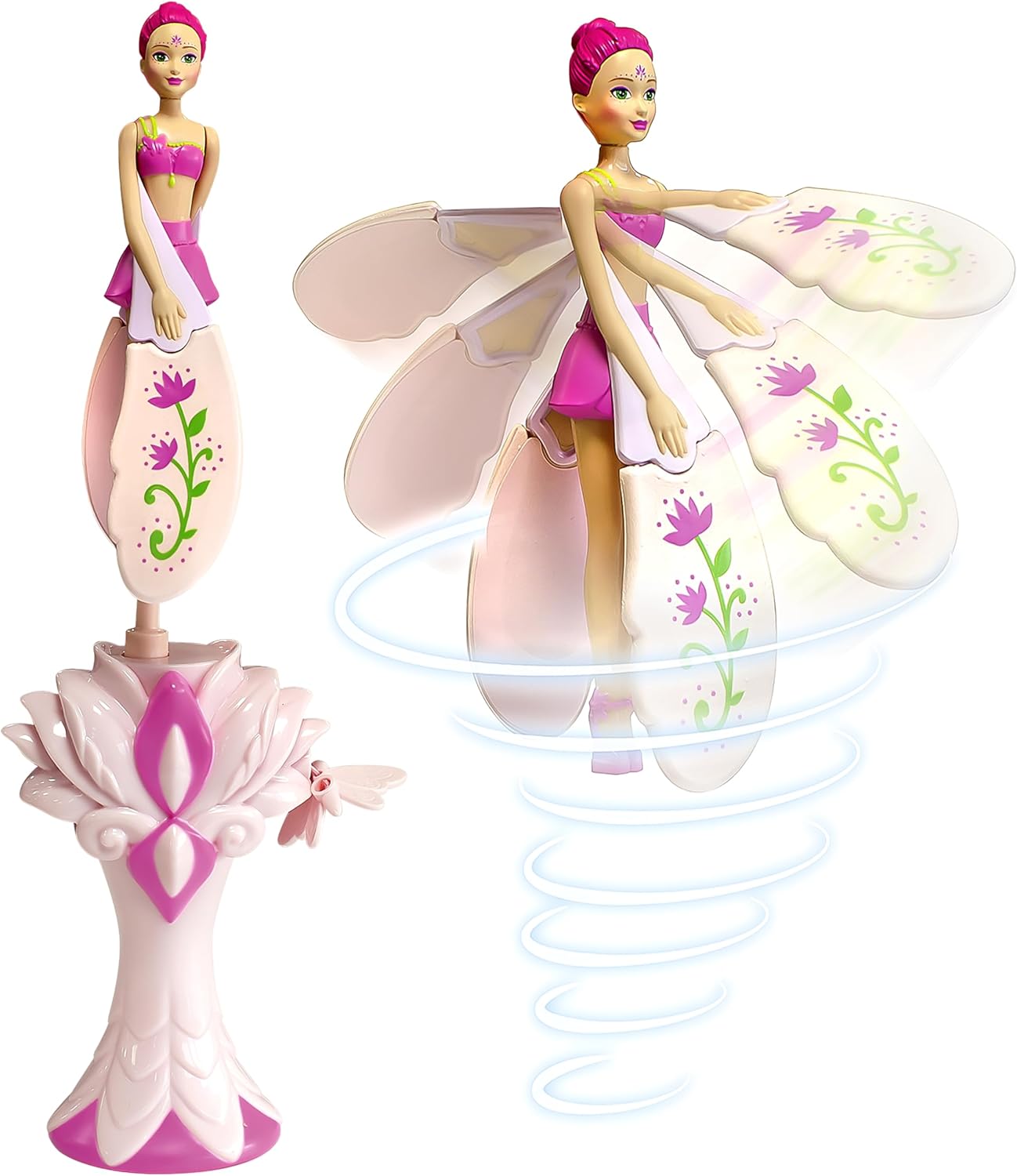 Sky Dancers Flying Doll \u2013 Fuchsia Fantasy | Original 90s Throwback Toy That Really Flies | Pull-String Powered, No Batteries Needed | Magical Gift for Girls &amp; Boys Ages 6+