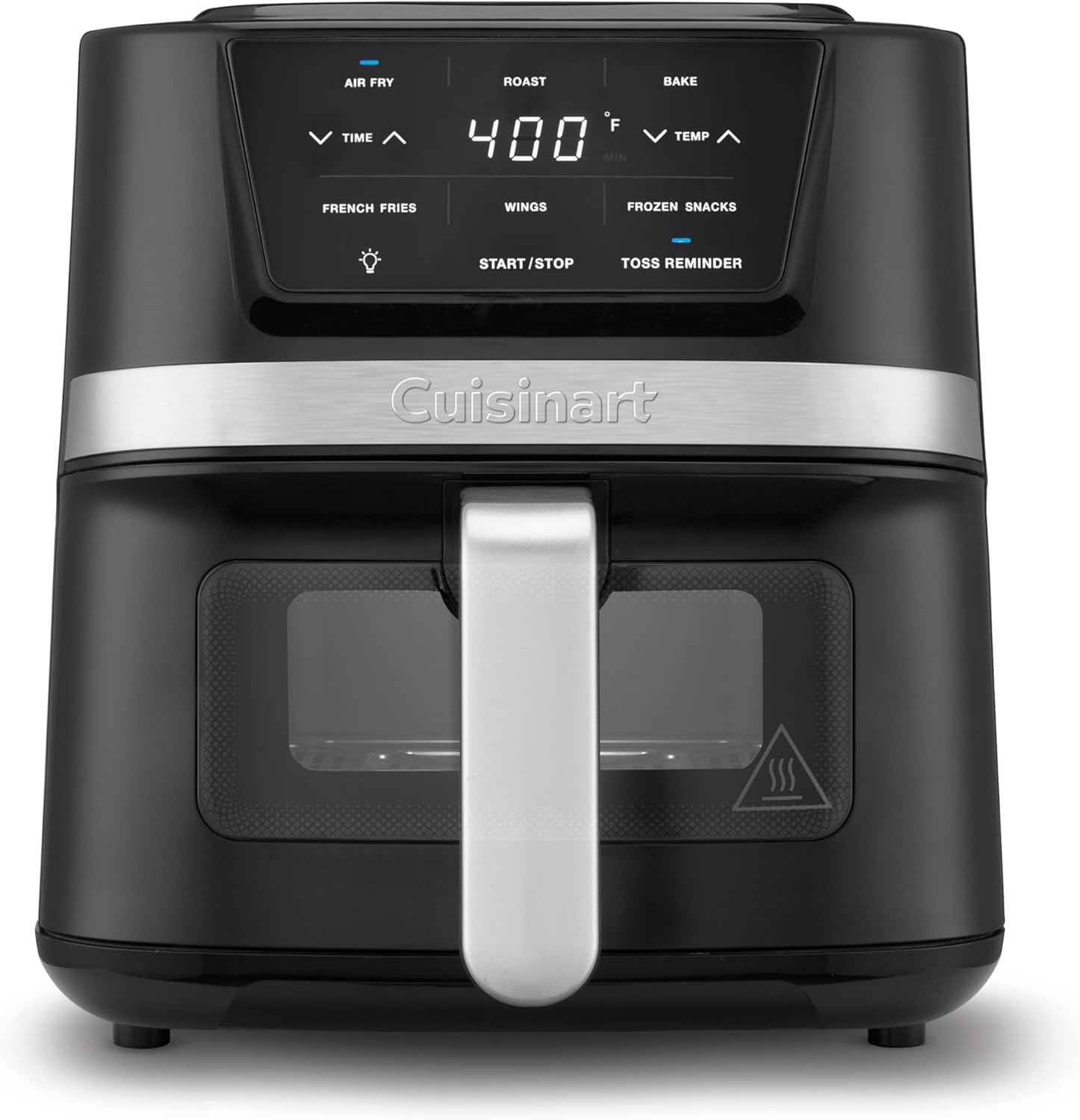 Cuisinart Air Fryer, 2.6-Quart Compact Basket Fryer with 3 Cooking Functions to Air Fry, Roast, and Bake, 3 Airfryer Presets, Dishwasher-Safe Parts, AIR-80, Stainless Steel &amp; Black