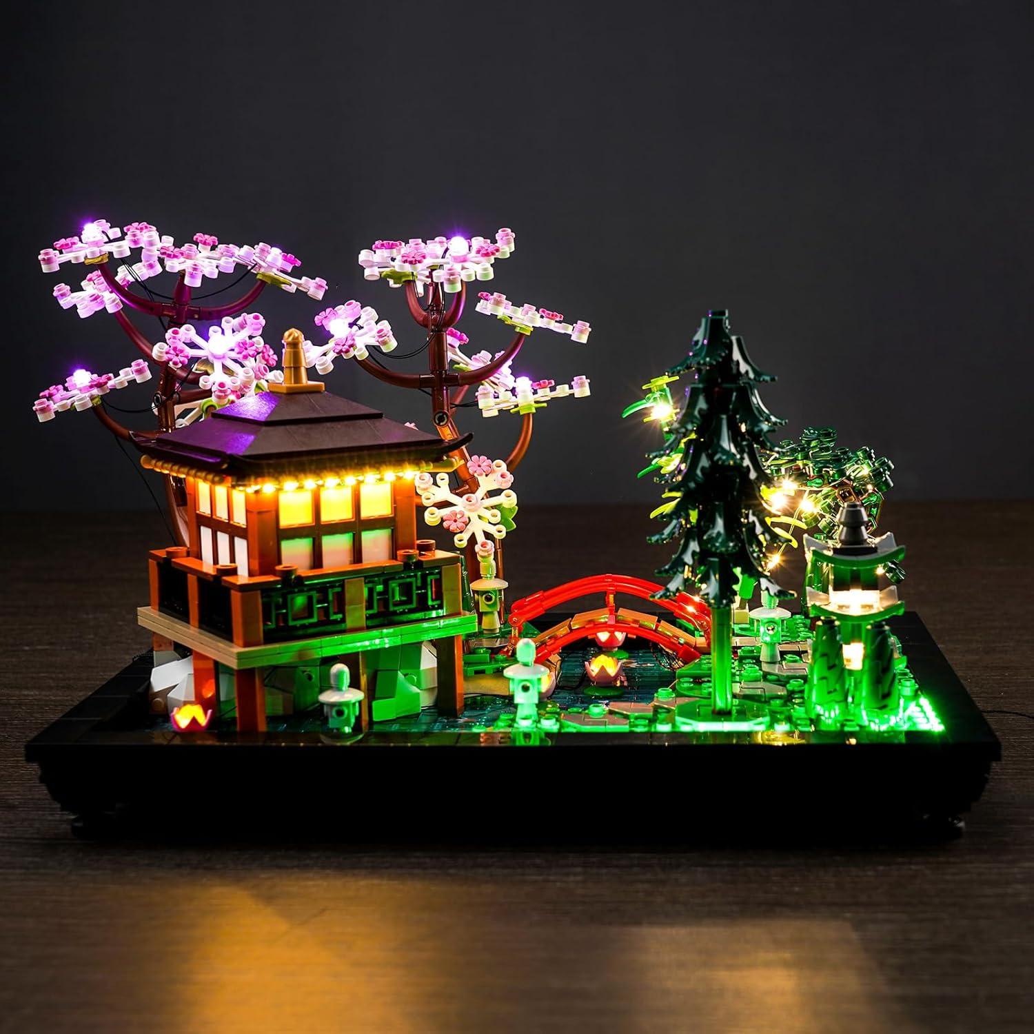 LocoLee LED Light Kit Compatible with Lego Tranquil Garden 10315 Zen Garden, DIY Lighting Set Compatible with Lego Japanese Architecture 10315 Building Set (Lights Only, No Models)