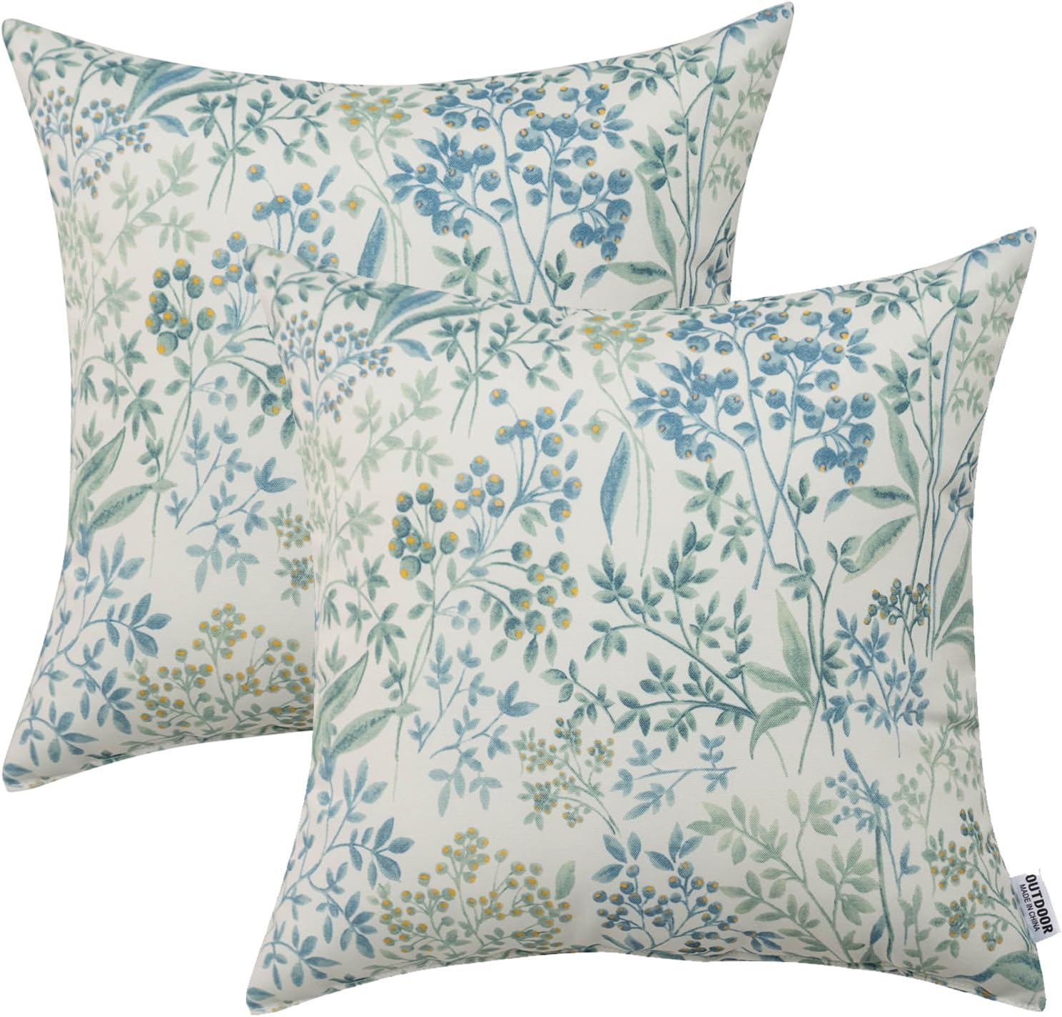 JMKaixin Outdoor\/Indoor Throw Pillows, Pack of 2 Waterproof Decorative Throw Pillows with Inserts, 18\u201Dx18\u201D Square Pillows for Bed, Couch, Sofa and Patio Furniture