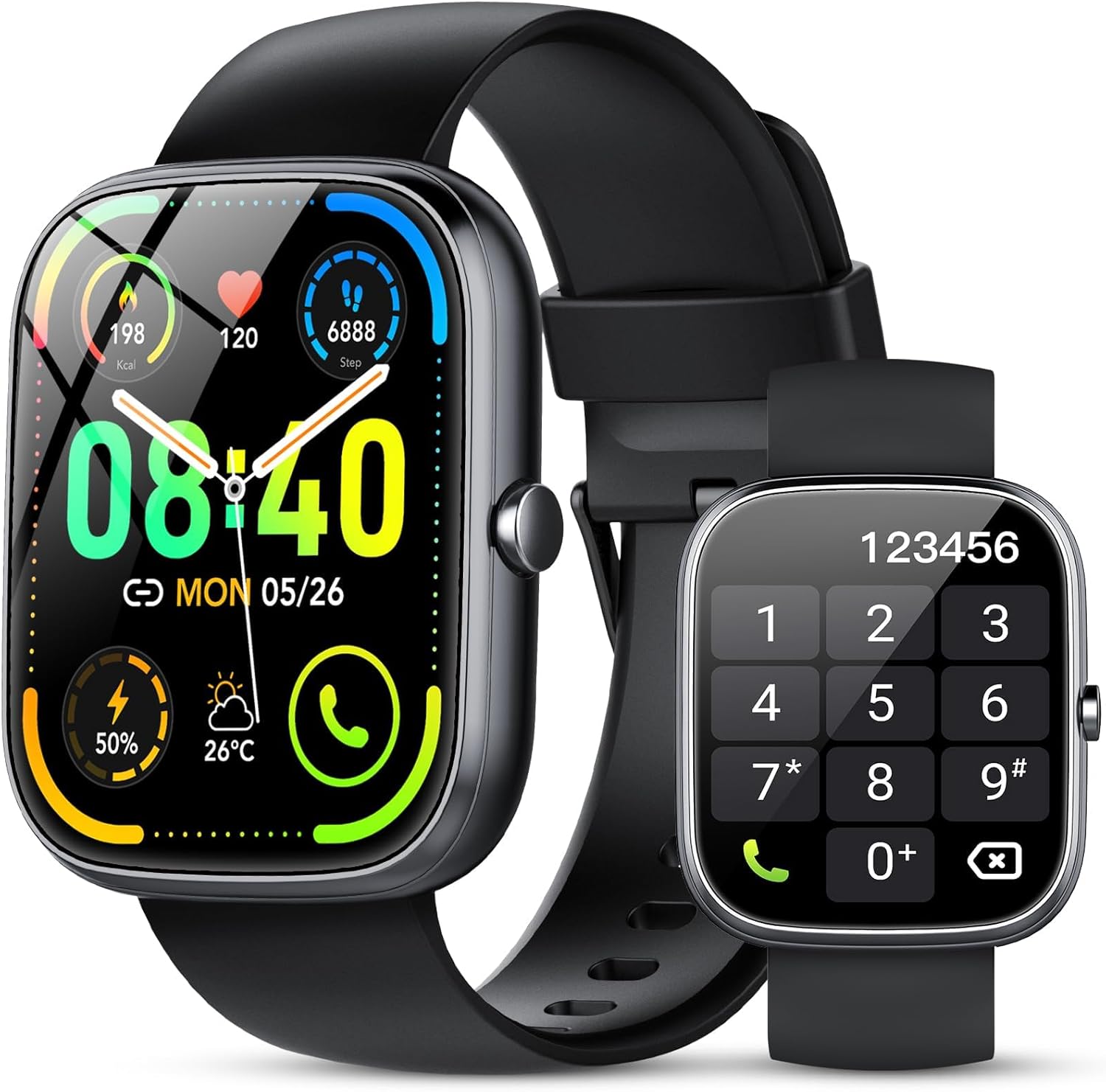 Smart Watch for Men Women (Answer\/Make Calls), 1.91" HD Smartwatch with Heart Rate\/Sleep Monitor, IP68 Waterproof, 115+ Sports Activity Trackers with Pedometer, Fitness Watch for Android\/iPhone