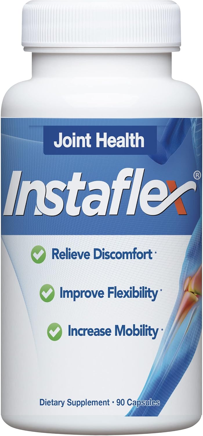 Instaflex Joint Support Supplement for Men and Women - Glucosamine, MSM, White Willow, Turmeric, Ginger, Cayenne, Hyaluronic Acid - 90 Capsules